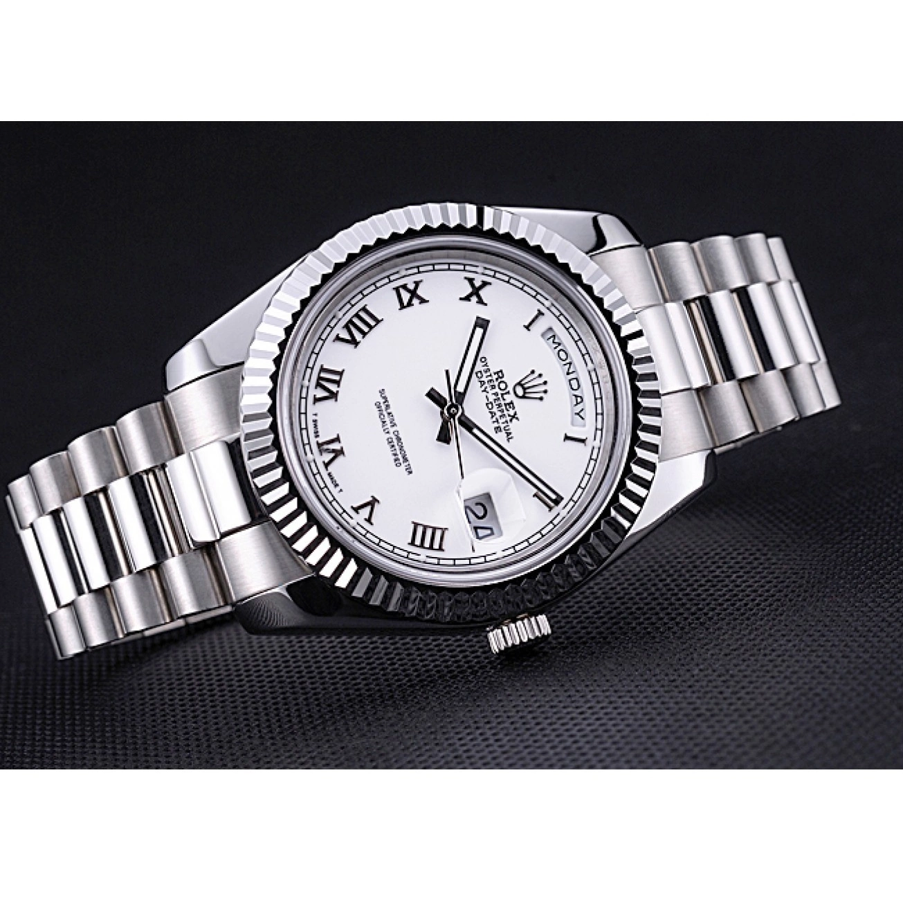 Good Copy Rolex Watches Dial White Bracelet Steel Rolex Stainless 622547 Day-Date 0821